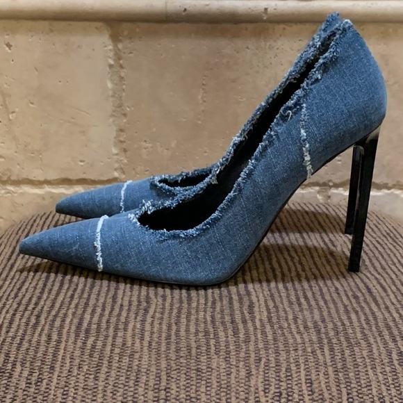 Tom Ford fringe denim stilettos - Picture 6 of 11